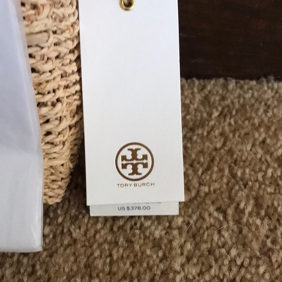 NWT Tory Burch Miller Straw Crossbody Midnight - Picture 3 of 8